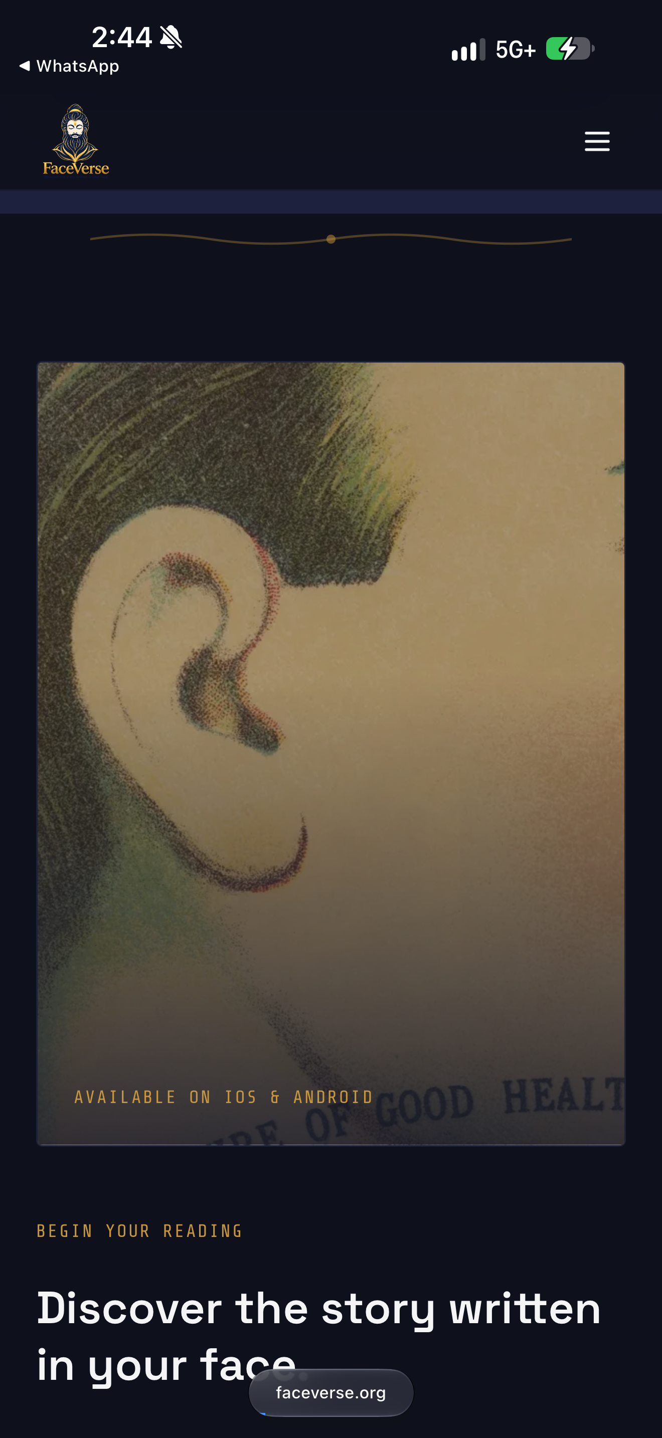 Ancient face-reading diagram